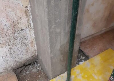 Reparación de pilar en vivienda